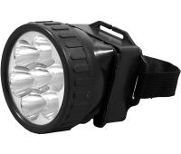 Налобний ліхтар на голову Bright Light Lamp 1396 7 LED ламп з кріпленням гумкою на лоб, портативний світлодіодний ліхтарик на батарейках 100LM Чорний