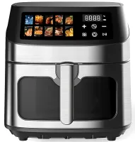 Безмаслянная аэрофритюрница мультипечь Domotec MS-3222 12л 2800W с регулировкой температуры для приготовления еды, фритюрница с функцией аэрогриля