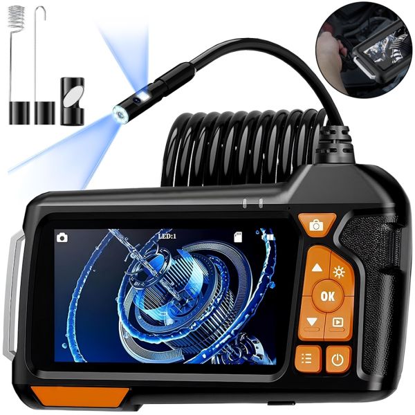 Аккумуляторная гибкая камера эндоскоп Inskam Endoscope M40 5.5мм 4.3 дюйма цифровой бороскоп с кабелем 2 м подсветкой и монитором для диагностики