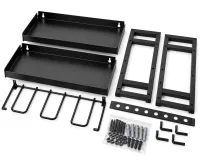 Carro MZY-856 3-Tier Wall-Mounted Tool Organizer, Metal Hanging Shelf for Storing Power Tools and Accessories in the Garage