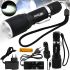 Bailong BL-1860-T6 Handheld Rechargeable Flashlight with Focus 50000W Tactical LED Flashlight 5 Modes with Battery Police BL1860