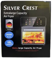 Silver Crest FD-1015B 3000W 15L electric air grill for cooking without oil 10 programs table-top deep fryer from the mains supply