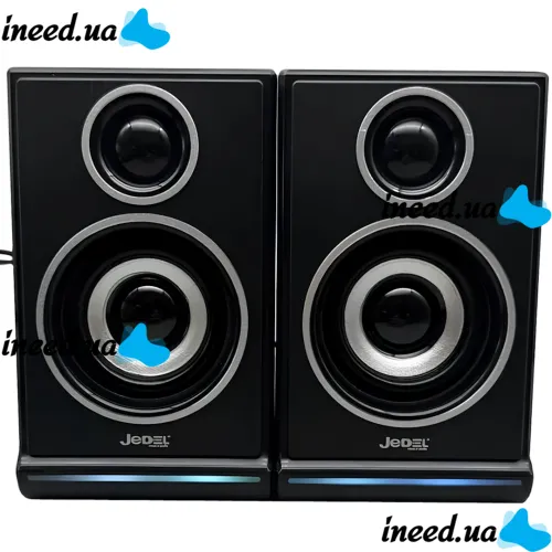 Wired Computer Speakers Jedel S-578 2.0 6W Stereo RGB Speaker with Volume Control, Backlit Speaker for PC and Laptop from USB
