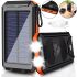 HOCO J164 Power Bank 8000mAh Portable Charger with Solar Panel and Flashlight Solar 10W External Battery Charging POVBANK