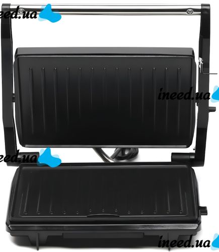Electric Contact Grill Bitek BT-2685 2000W Clamping Electric Grill for Meat, Sandwich Maker with non-stick coating and Timer Grill Maker