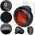 Portable Heater Wonder Heater BD-168 Mini Fan Heater in an Outlet with Thermostat and Timer 900W Mains Plug with Remote Control Black