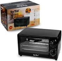 Міні електропіч Su Tai ST-9812 700W 12 л настільна електрична духовка з таймером і механічним управлінням температур 60-230 градусів від мережі