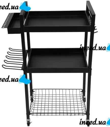 Carro MZY-857 3-tier tool cart, metal organizer rack on wheels for storing power tools and accessories