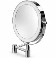 Frap F6108 20 cm Cosmetic Wall Mirror for Makeup and Shaving, Swivel Mirror with LED Lighting and 3× Magnification Wall Makeup Mirror M1002