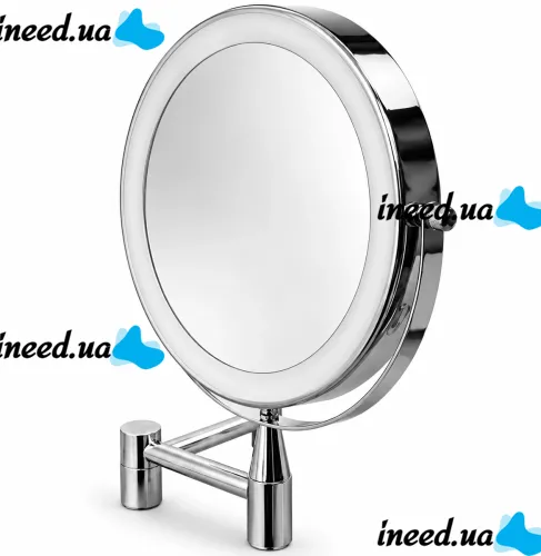 Frap F6108 20 cm Cosmetic Wall Mirror for Makeup and Shaving, Swivel Mirror with LED Lighting and 3× Magnification Wall Makeup Mirror M1002