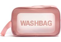 Косметичка органайзер для зберігання косметики Washbag XL-1018 прозора Дорожня сумка, водонепроникний несесер на блискавці з ручкою Travel Bag