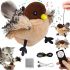Інтерактивна іграшка дражнилка для кішок Flapping Bird Cat Toy LY-867 літаюча пташка Горобець зі звуковим чіпом, котячою м'ятою і пультом ДУ від USB