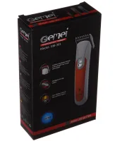 Провідна машинка для стрижки волосся Gemei GM-301 15 W професійний тример для окантовки бороди і вусів від мережі з насадкою