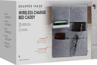 Фетровий органайзер для зберігання дрібниць Wireless Charge Bed Caddy підвісний тканинний чохол, приліжкова сумка з кишенями для пульта і дрібниць
