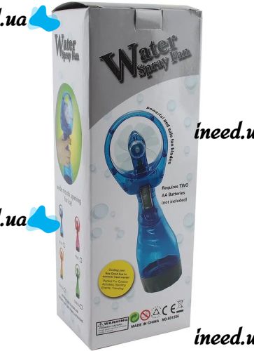 Ручной мини вентилятор с увлажнителем Water Spray Fan HP-8333 2 в 1 Увлажнитель воздуха на батарейках с емкостью для распыления воды 285 мл