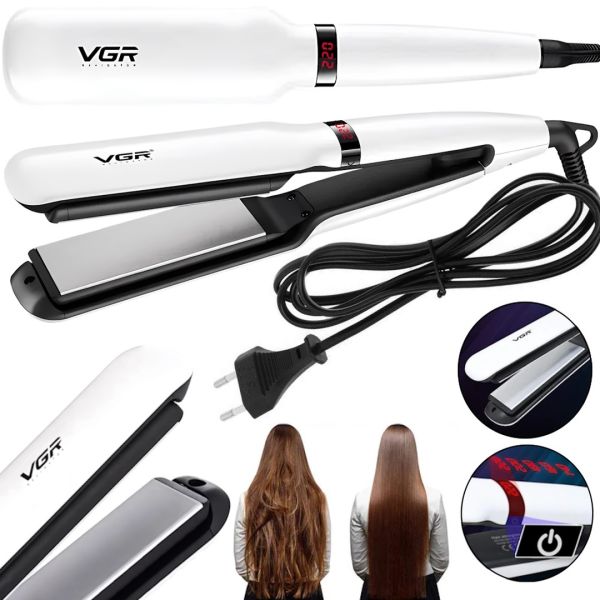 VGR V-511 40 mm ceramic hair straightener for styling and straightening, curling iron with thermostat and LCD display