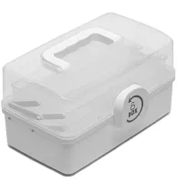 Аптечка-органайзер для лекарств MVM PC-16 28х15х14 см M пластиковый органайзер для хранения, домашняя аптечка с выдвижными полками 3067-2 Белая