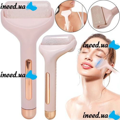 Cooling Hand Massager Roller Flawless Ice Roller for Cold Body and Face Massage, Roller Roller Ice Roller with Gel Cryo Massage Pink