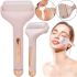 Охолоджуючий ручний масажер ролер Flawless Ice Roller для холодного масажу тіла та обличчя, роликовий валик Айс ролер з гелевим кріо масажем Рожевий
