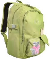 School bag Set Fashion SG5017 4 in 1 for girls, teenage school kit, backpack for 16 liters shopper bag pencil case, satchel with Green badge