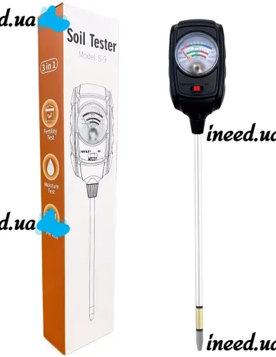 Soil Tester S-9 3 in 1 Soil Analyzer for measuring moisture Soil Tester S-9 3 in 1 tester meter for pH and fertility control for garden, vegetable garden and indoor plants