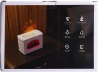 Зволожувач повітря камін з ефектом полум'я Fireplace Humidifier LT-9058 270 мл нічник аромадифузор з імітацією вогню і світлодіодним підсвічуванням USB
