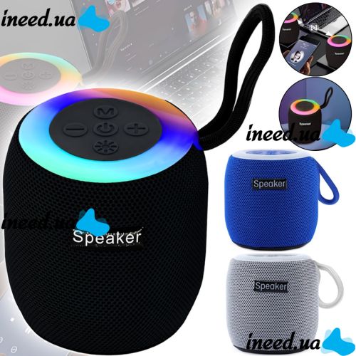 Wireles Speaker SH-309 5W Wireless Rechargeable Bluetooth Mobile Speaker with RGB LED Backlighting and Bluetooth TF from USB