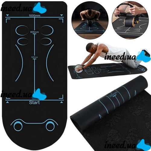 Silicone yoga and sports mat TPE OSPORT MS-4590 6 mm anti-slip sports mat with markings for abs and fitness AND 1-53