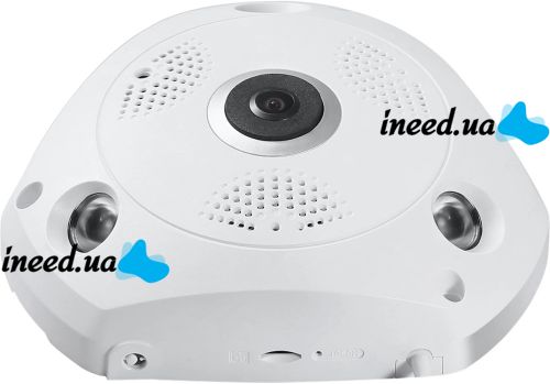 Стельова IP камера відеоспостереження VR Camera V300 360° бездротова панорамна відеокамера на стелю з ІЧ підсвічуванням і мікрофоном Wi-Fi VRCam