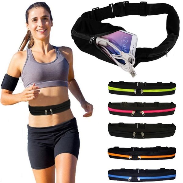 Спортивная сумка на пояс Go Runners Pocket Belt для бега, Поясной фитнес органайзер (27х10 см, 17х10) Sports Bag для тренировок, велопрогулок