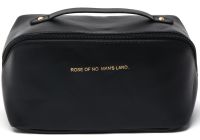 Косметичка органайзер для зберігання косметики Rose of Mon's Land Beauty Box Bag жіноча Дорожня сумка з ручкою, водонепроникна Mons Чорна