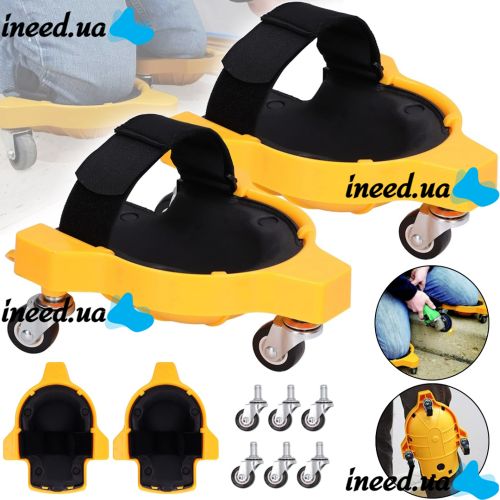 Knee Blades 1603 protective roller kneepads for construction work, knee protection with swivel wheels for flooring repairs