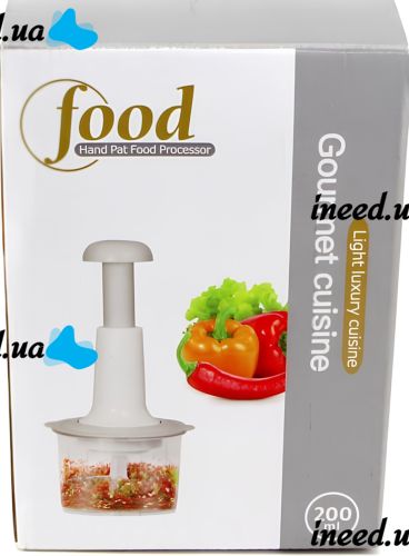 Ручний подрібнювач овочів Food Processor RM-U-A004 2000мл кухонний міні блендер з трьома лезами і контейнером для подрібнення продуктів FPC-01