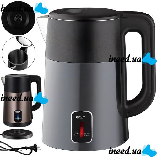 Bitek BT-7955 2.5L 1800W tabletop electric kettle Bitek BT7955 electric kettle with heat mode support and auto shutoff