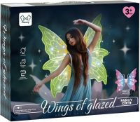 Дитячі рухливі крила феї Wings of glazed 6 електричні карнавальні крила на ремінцях з підсвічуванням музикою і ефектом пурхання 65 см