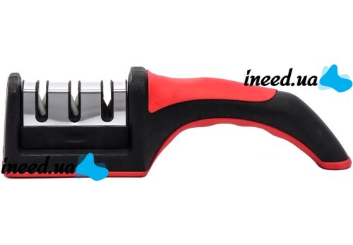 Точилка для кухонних ножів Knife Sharpener RS-168 кухонна Ручна ножеточка з ручкою, настільний верстат на 3 рівня заточування з поліруванням NJ-523
