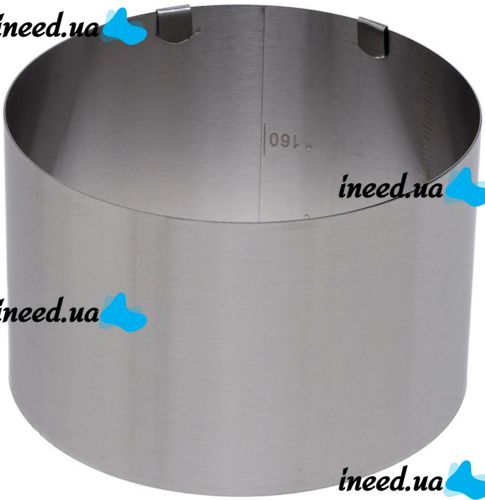 Роз'ємне кондитерське кільце cake Ring PS286-3 16-30см кулінарна розсувна кругла форма без дна для випічки, складання тортів і салатів h-10 см