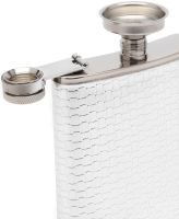 Gift men's set flask with stacks of Silver Gap GT-21-1 6 in 1 set, a 240 ml alcohol flask, a watering can and 4 30 ml stainless steel glasses