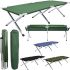 Folding bed for camping Camp Bed 190x65 cm portable folding cot with aluminum frame up to 120 kg folding bed with a cover