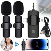 Петличний подвійний мікрофон Wireless Microphone K15 петличка з прищіпкою на одяг 2 мікрофони Type-C Lightning з шумозаглушенням для блогера K-15