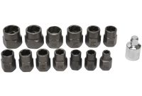 Nut Extractor ES-14 extractor kit a set of tools for removing and removing impact damaged bolts, nuts and screws in a case of 14 pieces