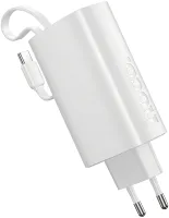 Мережевий зарядний пристрій Hoco J148 PD20W Power Bank 5000 mAh портативний зовнішній акумулятор Type-C повербанк з кабелем і адаптером для зарядки