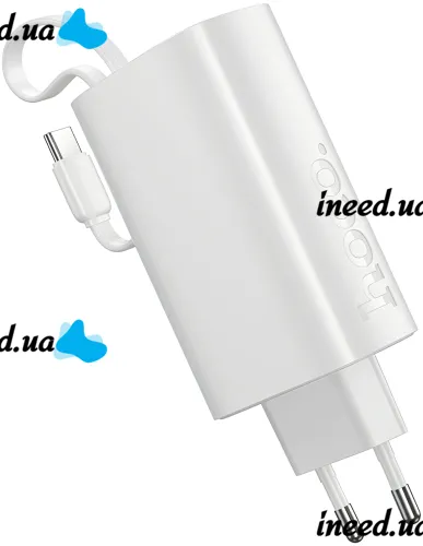 Мережевий зарядний пристрій Hoco J148 PD20W Power Bank 5000 mAh портативний зовнішній акумулятор Type-C повербанк з кабелем і адаптером для зарядки