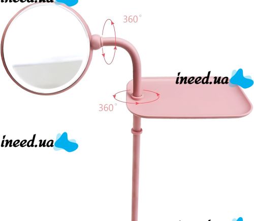 Органайзер для косметики Cosmetic organizer and mirror 7009 настільний бокс з дзеркалом і висувними ящиками, полички для зберігання біжутерії Білий