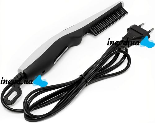 Електрична гребінець для бороди і вусів Quick Curling Styler V2 випрямляч для укладання і вирівнювання волосся з керамічним покриттям від мережі