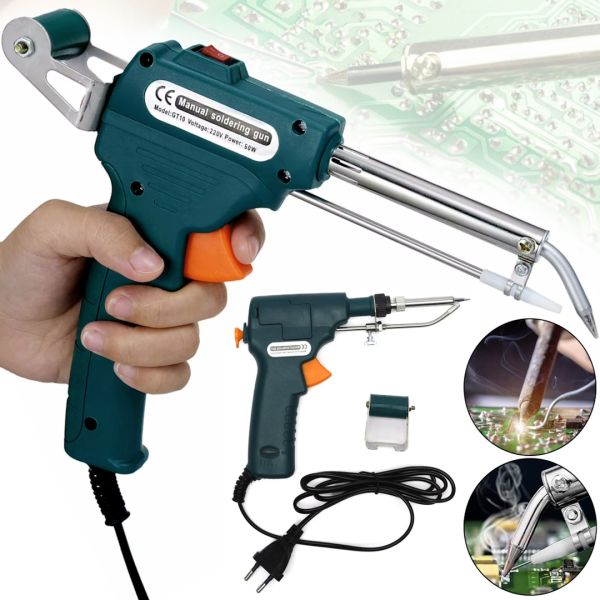 Электрический паяльник Mingmenhanjiang Soldering Tool GT10-60W с автоматической подачей припоя под жала 900M ручной пистолет для пайки от сети 220V