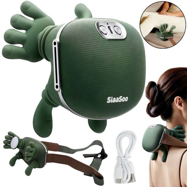 SiaaSoo N7 Cordless Neck and Back Massager Cordless Neck and Back Massager with real hands effect and heating 10 modes from USB