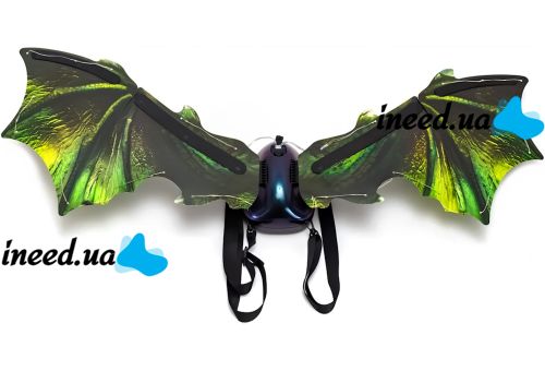 Дитячі рухливі крила Динозавра Dinosaur Wings 2 електричні карнавальні крила на ремінцях з підсвічуванням музикою і ефектом пурхання 85 см
