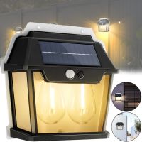 Вуличний настінний світильник Coba Solar Wall Lamp HW-888 - 2W акумуляторний підвісний ліхтар на сонячній батареї з датчиком руху 2 лампи 3 режими