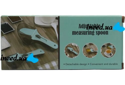 Мірні регульовані ложки Adjustable Measuring Spoon 2 в 1 пластикові ємності ваги з регулятором об'єму для сухих і рідких інгредієнтів 130 мл
